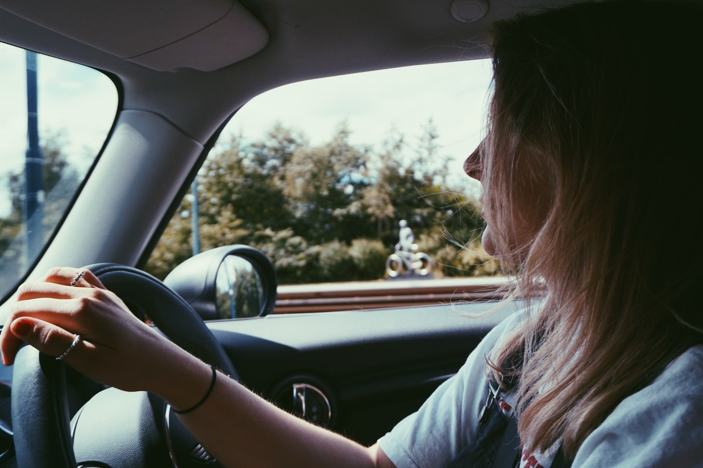 Woman driving