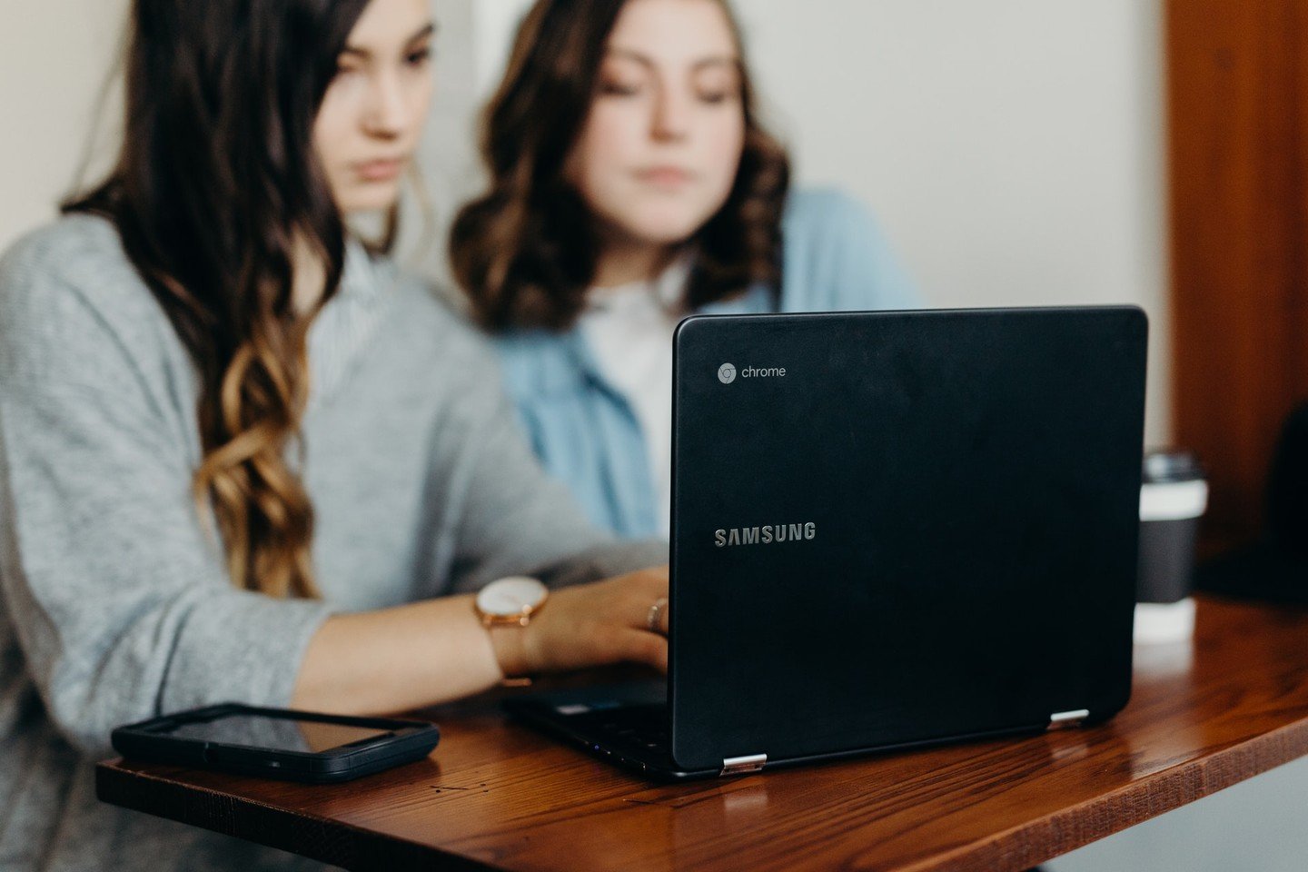 Girls on a laptop 