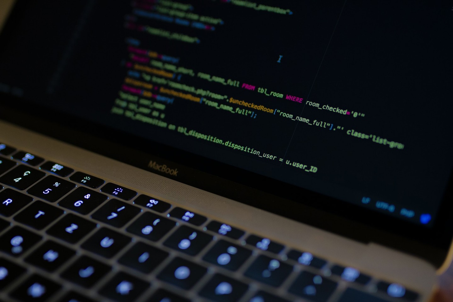 Laptop with code Laptop with code