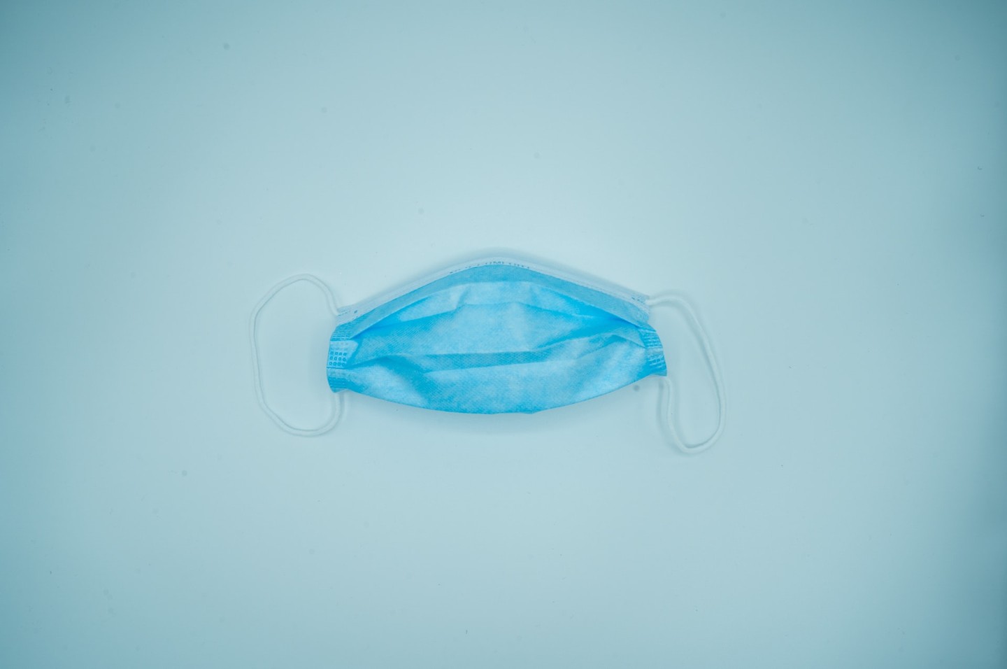 A blue medical mask