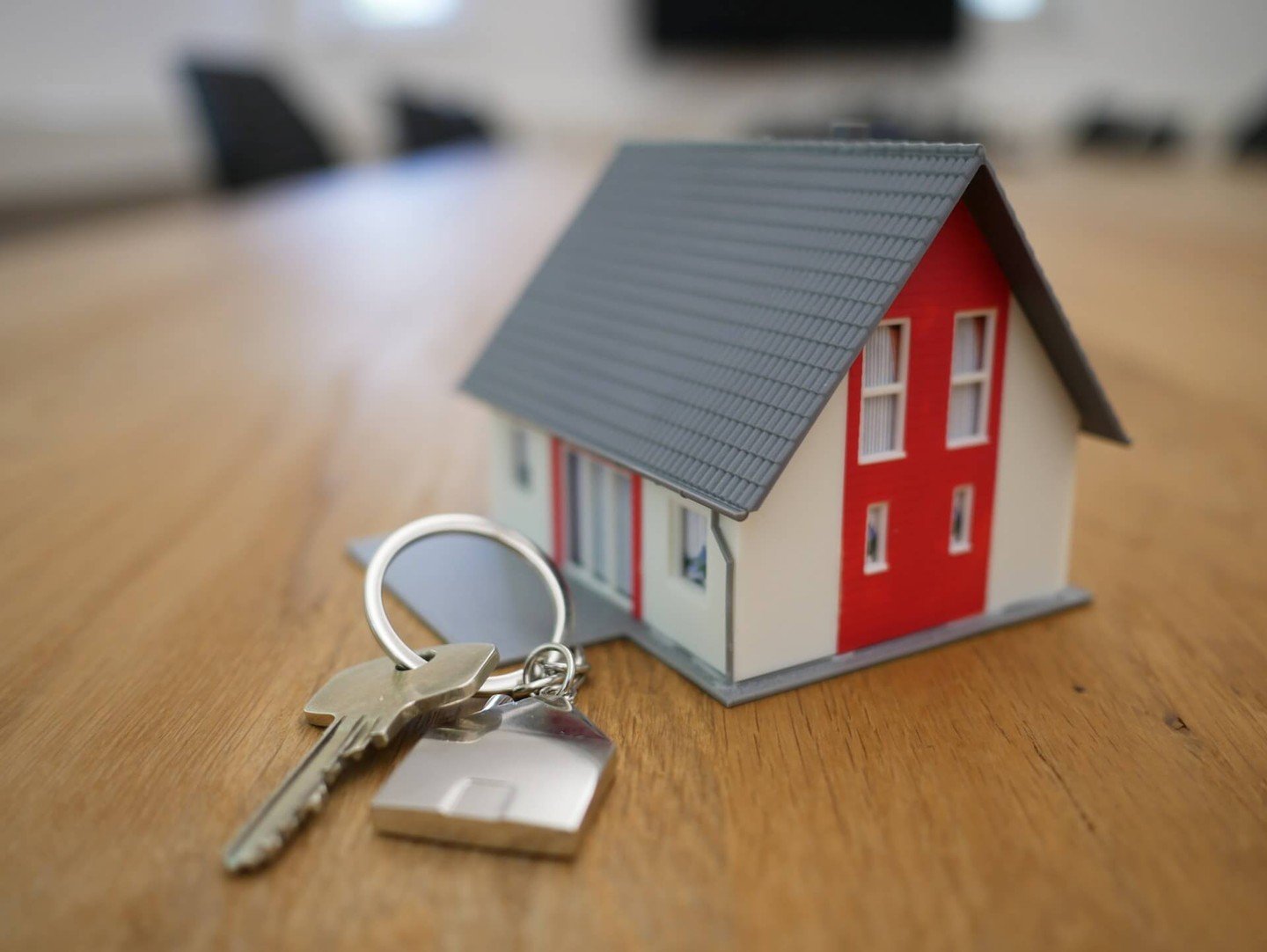 Model house next to house keys