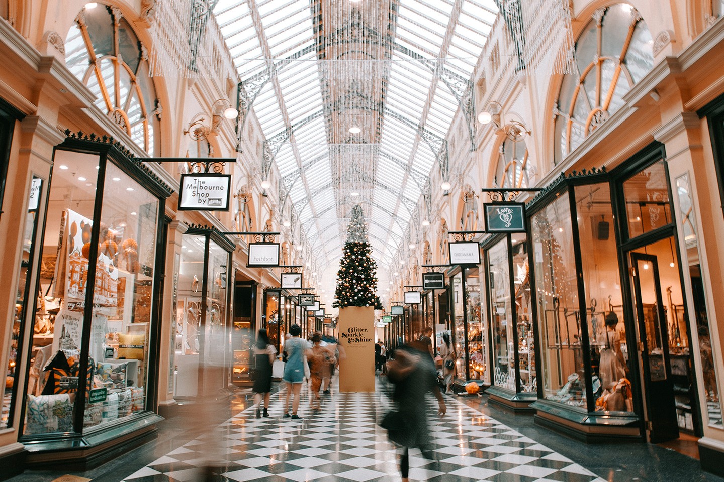 Black Friday shopping in the mall Black Friday shopping in the mall